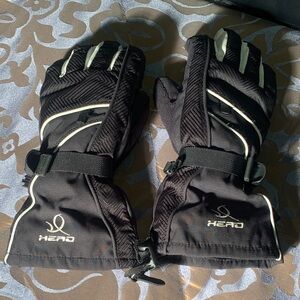 Head Black Winter Gloves with Logo